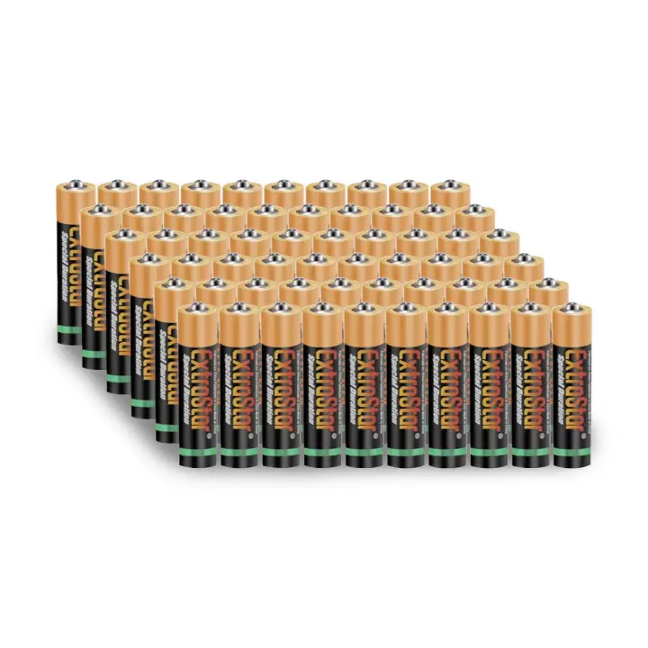 YUNIK HOME- Batería de Carbón AA y AAA, Gama Performance, AA R6 de 1,5 Voltios, 860mAh No5 Pilas, AAA R03 de 1,5 voltios, 400mAh No7 Pilas - 1