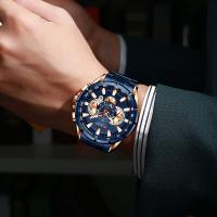 Reloj Deportivo Casual CURREN Para Hombres Con Cronógrafo Y Pantalla Grande De Acero Inoxidable Luminoso Resistente Al Agua Y De Cuarzo - details 9