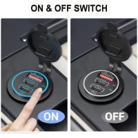 Cargador De Coche 12V USB Doble 30W PD USB-C Y 18W QC3.0 Para Coche RV Barco Marina Camión Motocicleta Accesorios De Carga - details 4