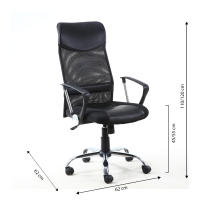 Sillón de Oficina VS Venta-Stock Campus Negro con Respaldo de Rejilla y Altura Ajustable - details 0