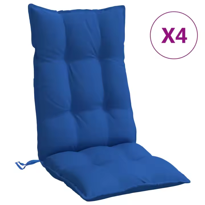 Zapatos de Silla con respaldo alto 4 UDS lona Oxford Azul Klein - 1