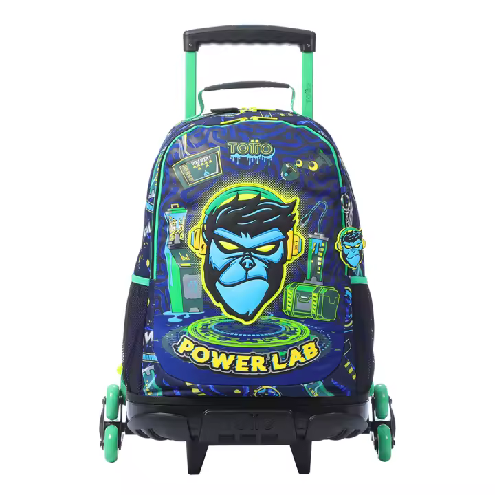 Totto Mochila infantil ruedas Kong Lab -Dimensiones:33 x 47.5 x 16 cm-Material: Poliester - 1