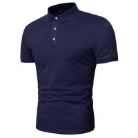 Camisa Polo De Algodón Para Hombre Manga Corta Estilo Casual Moda Verano Colores Contrastantes Camisetas Top Para Diario - details 8