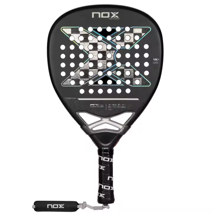Pala de pádel Nox Luxury Attack 18K Alum 2024 - Mejora aerodinámica, agarre y potencia, forma de diamante, tecnología Pulse System, carbono 18K. - 1