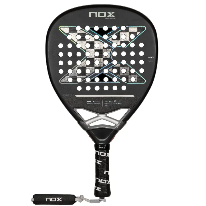 Pala de pádel Nox Luxury Attack 18K Alum 2024 - Mejora aerodinámica, agarre y potencia, forma de diamante, tecnología Pulse System, carbono 18K. - 1