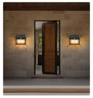 2PCS Luz Solar Exterior Jardín Inducción Corporal Lámpara De Pared Para Casa Villa Balcón Decorativa IP65 Impermeable - details 8