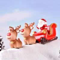 Decoración De Navidad Para El Hogar Figura De Resina De Cisne Reindeer Sleigh Micro Paisaje De Navidad Adornos De Escritorio - details 2