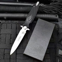 Cuchillo Plegable Táctico HOKC Rocket De Rusia Con Hoja D2 Y Mango G10 Negro Herramienta De Supervivencia Al Aire Libre Cazador Para Camping - details 3