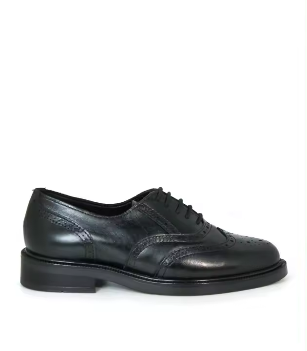 ZAPATO NEGRO DE PIEL CON CORDONES APLAUSO 4869 - 1