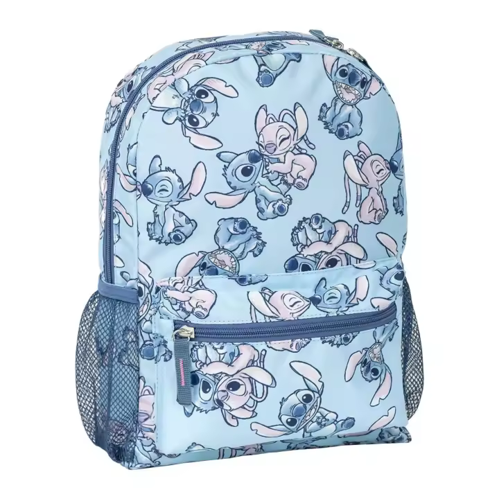Mochila Infantil Tiempo Libre Estampado Stitch, Unisex niños, Azul, Pequeña - 1
