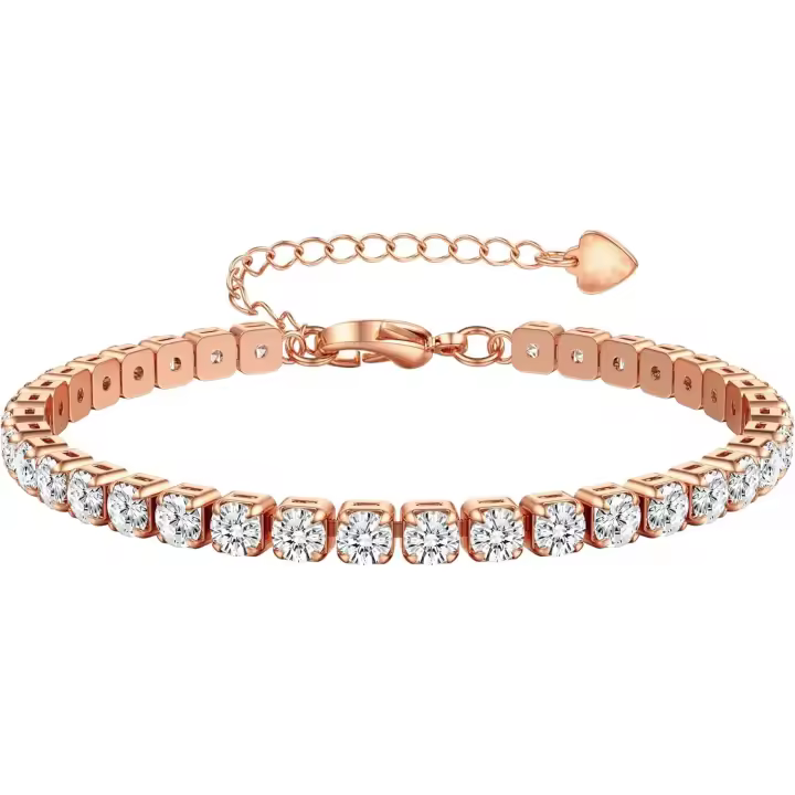 Pulsera Mujer Plata/Oro Ajustable Pulseras Tenis Zirconia 3/4/5MM Para Regalo Mujer Niña - 1