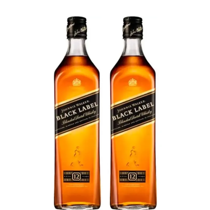 Johnnie Walker Black Label x2 botellas -  2 botellas de Johnnie Walker 12 años - Whisky premium 700 ml - 1