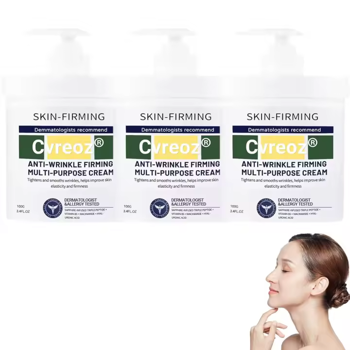 Crema reafirmante y antiarrugas avanzada, crema reafirmante, restaura la elasticidad de la piel, hidratante protectora multiusos, loción reafirmante para todo tipo de piel (3 unidades) - 1