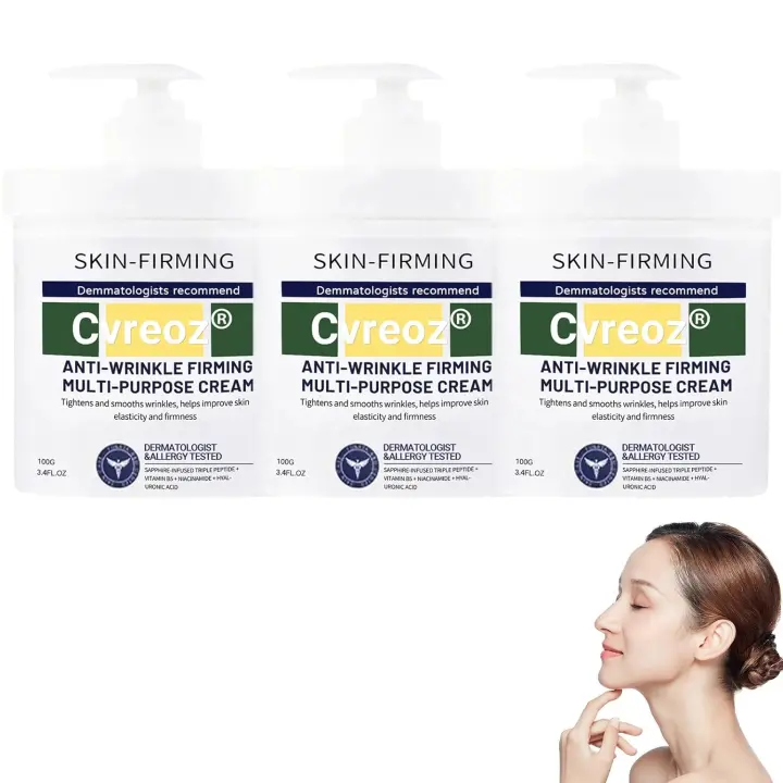 Crema reafirmante y antiarrugas avanzada, crema reafirmante, restaura la elasticidad de la piel, hidratante protectora multiusos, loción reafirmante para todo tipo de piel (3 unidades) - 1