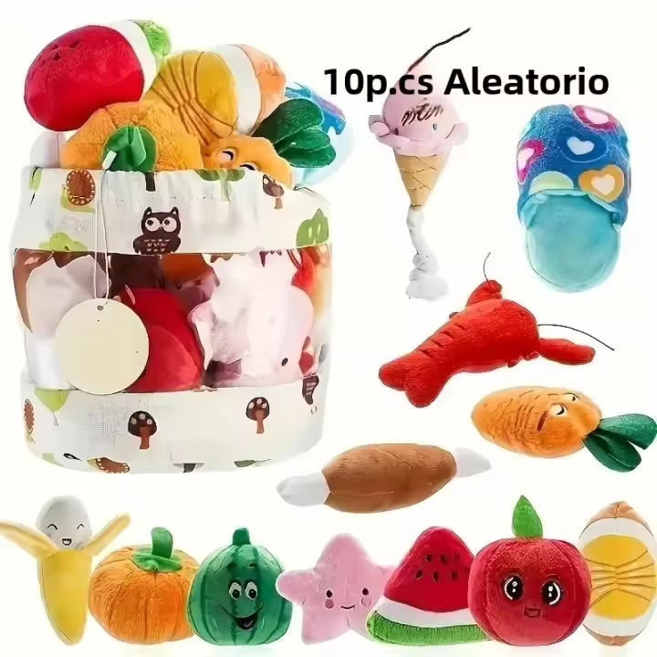 Juguetes Suaves Para Perros De Tamaño Pequeño Y Medio 10/20/50 Pack Juguete Squeaky De Peluche Juegos Interactivos Para Mascotas - 1