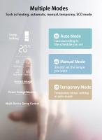 Termostato Inteligente WiFi Tuya Control Remoto De Temperatura Para Calefacción Eléctrica Piso Agua/Gas Boilero Compatible Con Yandex Google Home Alexa - details 2