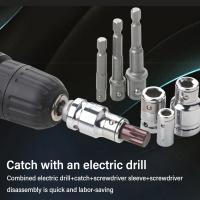 Adaptador De Llave De Fijación Universal 1/4 3/8 1/2 Multi-herramientas Convertidor De Impacto Para Llaves Y Bits Hexagonales - details 11