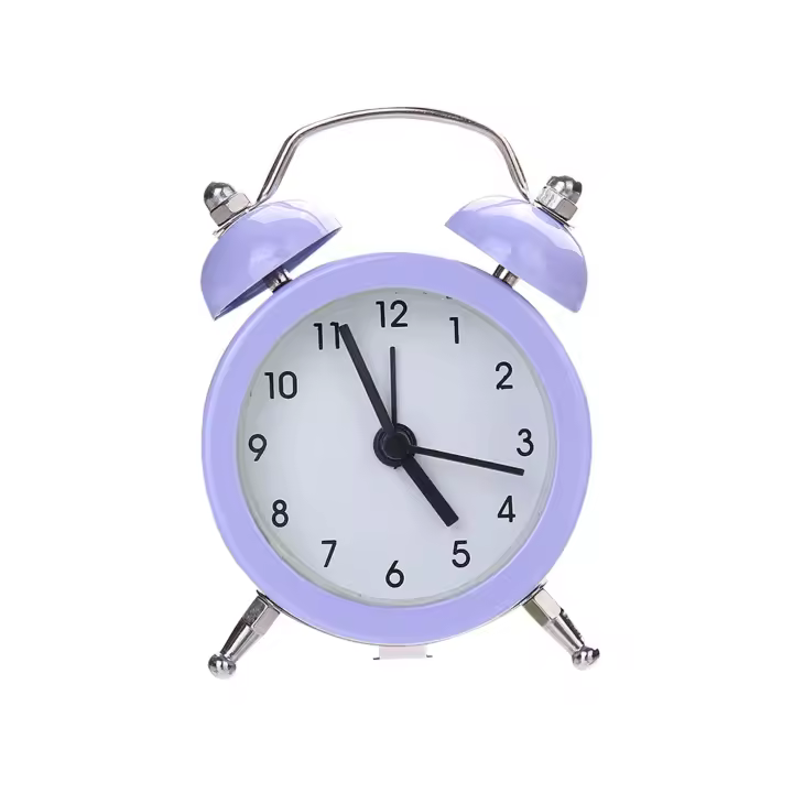 Reloj De Alarma De Doble Campana Para Luchar Contra Los Durmientes Fuertes Operado Por Batería Estilo Moderno Para Decoración De Dormitorio Y Hogar - 1