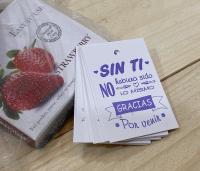 50 tarjetas de agradecimiento para detalles de invitados de boda comuniones bautizo tarjetas kraft blancas con mensaje Sin ti no hubiera sido lo mismo Gracias por venir medida de 4 x 6 cm - details 1