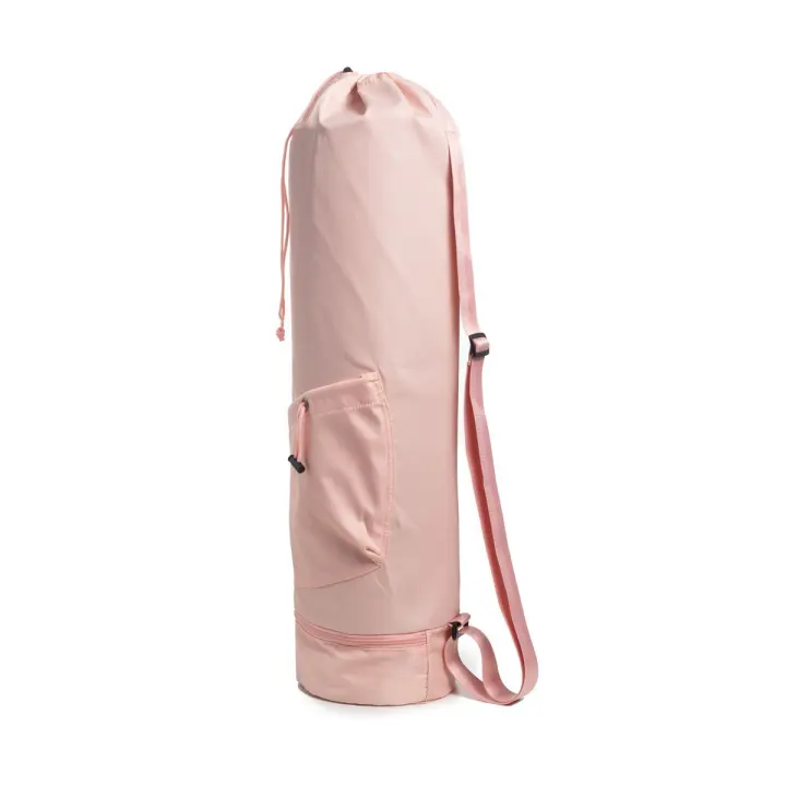 Bolsa para esterilla de yoga con bolsillo para botella de agua y bolsa impermeable en la parte inferior. Correa para esterilla de yoga deportiva. Bolsa de almacenamiento multifuncional. - 1