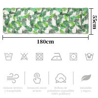 NQT Cojín para Tumbona Acolchada de Exterior 180x55cm con Almohada Reposacabeza - Colchóneta para Tumbonas de Jardín, Terraza, Balcón y Playa (1, Pack de 2) - details 0