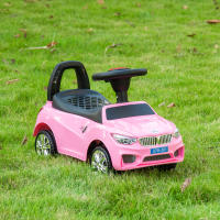 HOMCOM Coche Correpasillos para Niños de 18-36 Meses Andador Correpasillos con Faros Música Bocina Volante Espacio de Almacenaje y Asa para Empujar 63,5x28x36 cm Rosa - details 1