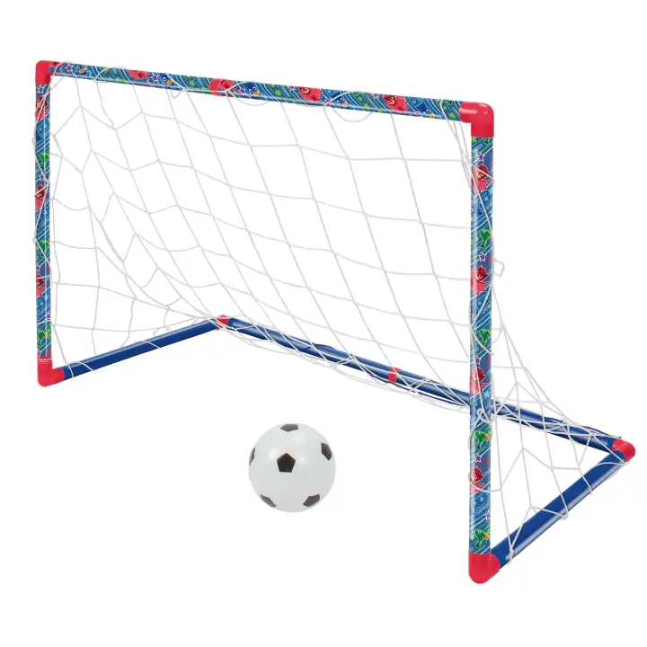Portería de fútbol para niños y niñas, con diseños exclusivos de Pj Masks (2954) Set de fútbol. Incluye la pelota. Fácil montaje. Para pequeños principiantes. Calidad al mejor precio. De acuerdo a la normativa CE. +3 años - 1