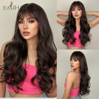Pelucas Sintéticas Largas De Ombre Marrón Rubia Con Franja Para Mujeres Afro Peluca Cacheada Resistente Al Calor Para Uso Diario Cosplay - details 26