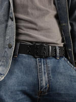 Cinturón De Lona Con Hebilla De Agujas Largas Para Hombres Y Mujeres Estilo Casual Sencillo Para Estudiantes Y Negocios - details 2