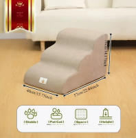 Escaleras Para Perros Y Gatos 3 Capas Almohadilla De Memoria Antideslizante Suave Desmontable Y Lavable Rampas De Entrenamiento Para Mascotas - details 13