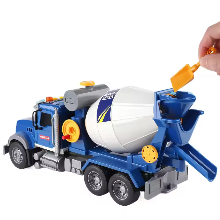 Coche para Niños de 1-3 Años,3-5 Años, Coche Mezclas de Cemento Grande with Luces y Sonidos,Juguetes para Niños Navidad - 1