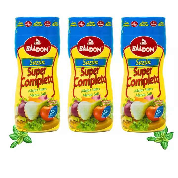 3  BOTE DE BALDOM SAZON SUPER  COMPLETO 283G.REPUBLICA DOMINICANA - 1