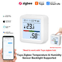 Sensor De Temperatura Y Humedad Inteligente ZigBee Tuya Con Pantalla LCD Iluminada Compatible Con Google Assistant Requiere Hub Tuya Zigbee - details 0
