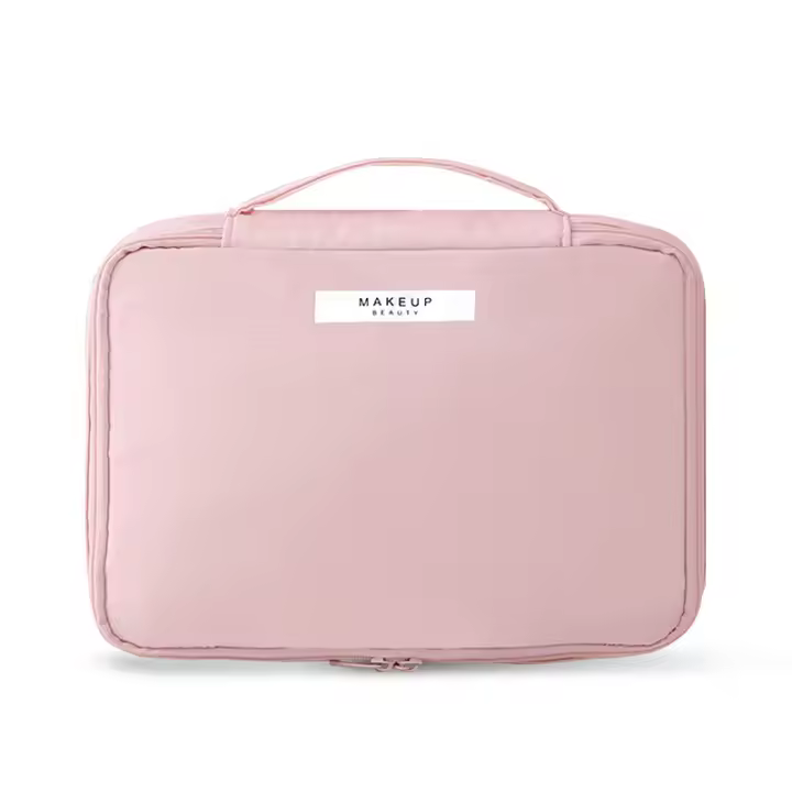 Neceser Maquillaje,Portátil, Organizador Grande para Mujeres y niños, de Cosméticos Bolsa, Bolsa de Viaje Impermeable Gran Capacidad,para Hogar Vacaciones Viaje(Rosa) - 1