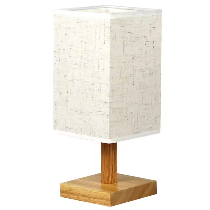 Lámpara de Mesa de Lino LED, 9,84*5,11 Pulgadas, Luz Nocturna, 3 Modos de Brillo - 1