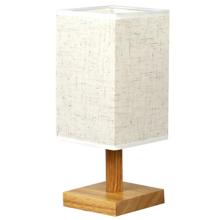 Lámpara de Mesa de Lino LED, 9,84*5,11 Pulgadas, Luz Nocturna, 3 Modos de Brillo - 1