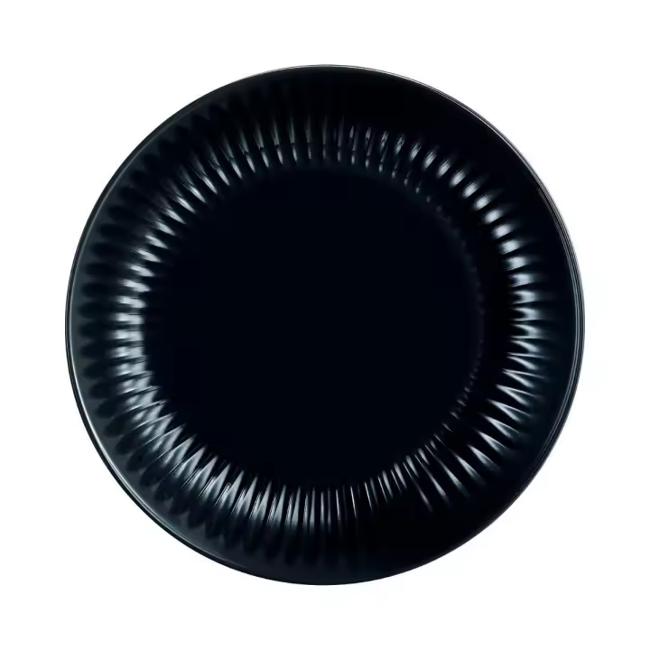 Luminarc Cottage Plato Postre Vidrio 19CM Negro Brillo Francia - 1
