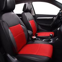 Funda de asiento de cuero sintético para Coche de 5 plazas, universal, con las costurastipo sándwich y Arco. - details 10