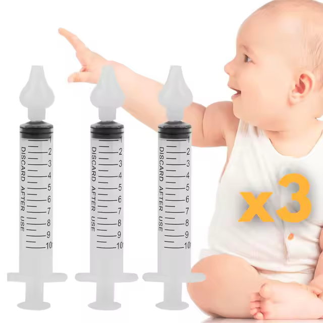 Jeringa Lavado Nasal para Bebés y Adultos | Pack 3 Unidades Ortoprime - 1