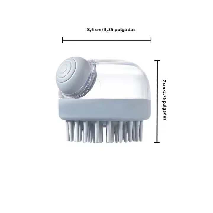 Cepillo De Baño Para Perros Y Gatos Con Despensador De Shampoo Cepillo De Peluquería Para Mascotas De Cabello Largo Material Plástico - 1