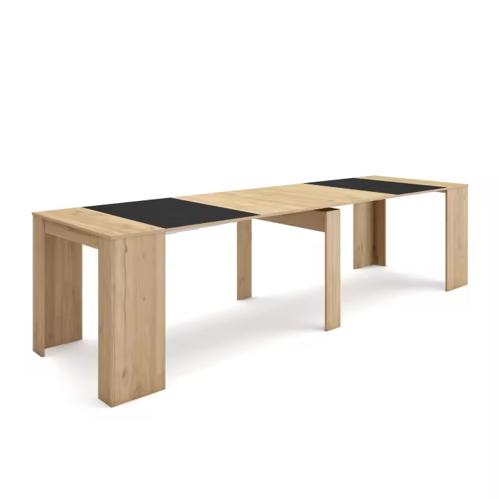 Skraut Home - Mesa Consola Extensible - Mesa Auxiliar - S III - 58/302x90x77cm - Práctica y Versátil - Estilo Moderno - Fácil Montaje - 1