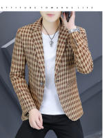 Nueva Chaqueta De Negocios Para Hombre 2024 De Alta Calidad Moda Casual Tendencia Gris Regular Cierre Frontal Soltero Polyester - details 9