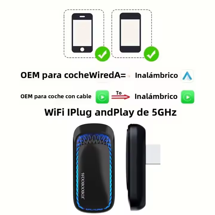 Adaptador CarPlay Y Android Auto Sin Cables Para Coche Con Enchufe OEM 2en1 Smart Box Compatible Con Netflix Para Mazda Toyota Volvo - 1
