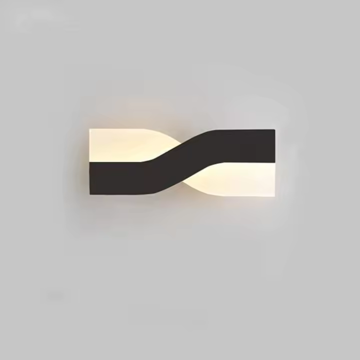 Lámpara de pared con candelabro Modernista, Luces de pared para Mesita de Noche, Sala de estar, dormitorio, fondo LED giratorio nórdico, aislamiento, Maple sin Luz Cálida, Negro, 6 W - 1