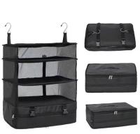 Organizador de Maleta de Cabina 45x30x52cm - Color Negro - Poliéster Resistente - Accesorio de Viaje - Maximiza el Espacio - Múltiples Compartimentos - Diseño Compacto - Fácil Acceso y Transporte - ¡Viaja sin Estrés! - details 1