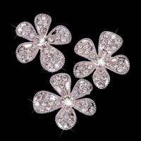 Pack De 10 PCS Botones De Flor De Cristal Y Aleación Para Manualidades Y Adornos Para Ropa Encantos De Aleación Con Cristales Para DIY - details 3