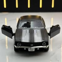 Modelo De Coche De Metal Chevelle SS Camaro 1969 En Escala 1:36 Color Mate Negro Para Coleccionistas Y Juguetes A318 - details 3