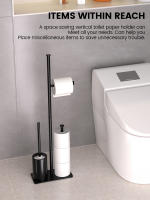 Cepillo De Inodoro Para Baño Con Caja De Algodón Mojado Y Soporte De Papel De Arroz Integrado Antihumedad Material De Hierro Y Plástico - details 3