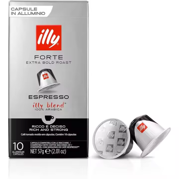 Illycaffè Café Tueste FORTE en cápsulas compatibles - 5 pack de 10 cápsulas - 1