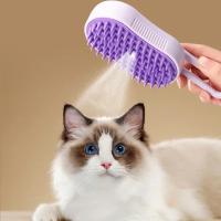 Peine De Masaje Para Perros Y Gatos Con Spray Eléctrico 1 Pieza Anti-volador Comb De Baño Para Mascotas Material Plástico - details 2